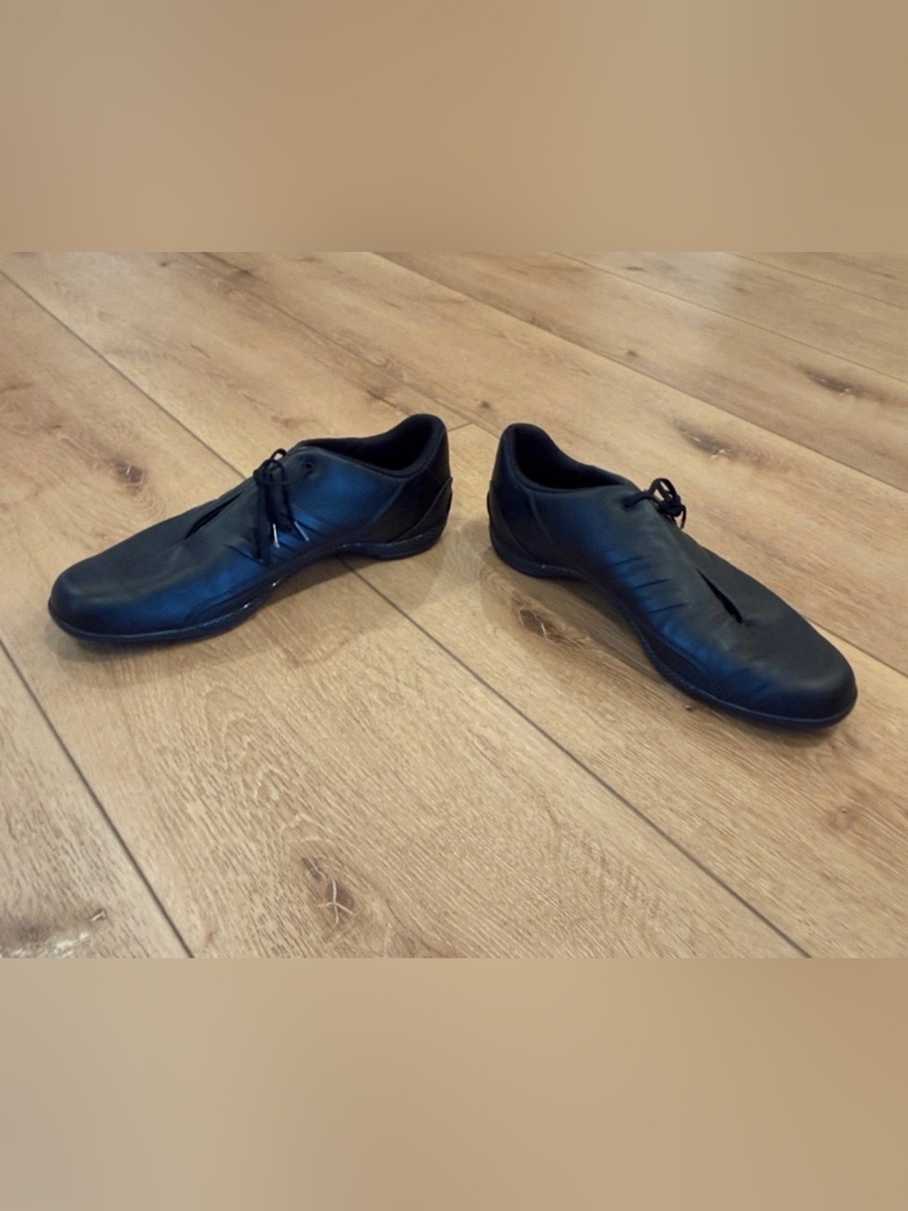 Porsche Design Men’s Black Leather Driving Shoes Lace Up Size 10 - Picture 10 of 12